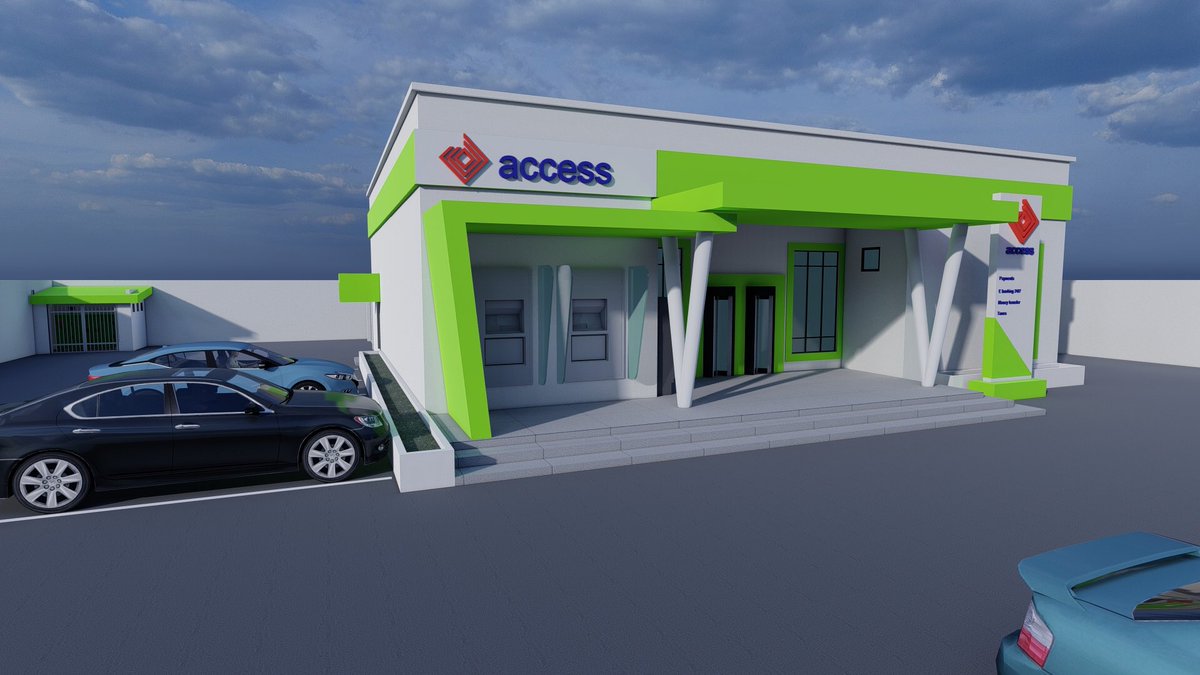 theBATarchitect's tweet image. An Access Bank design, designed by me.
Softwares used : Revit & Lumion