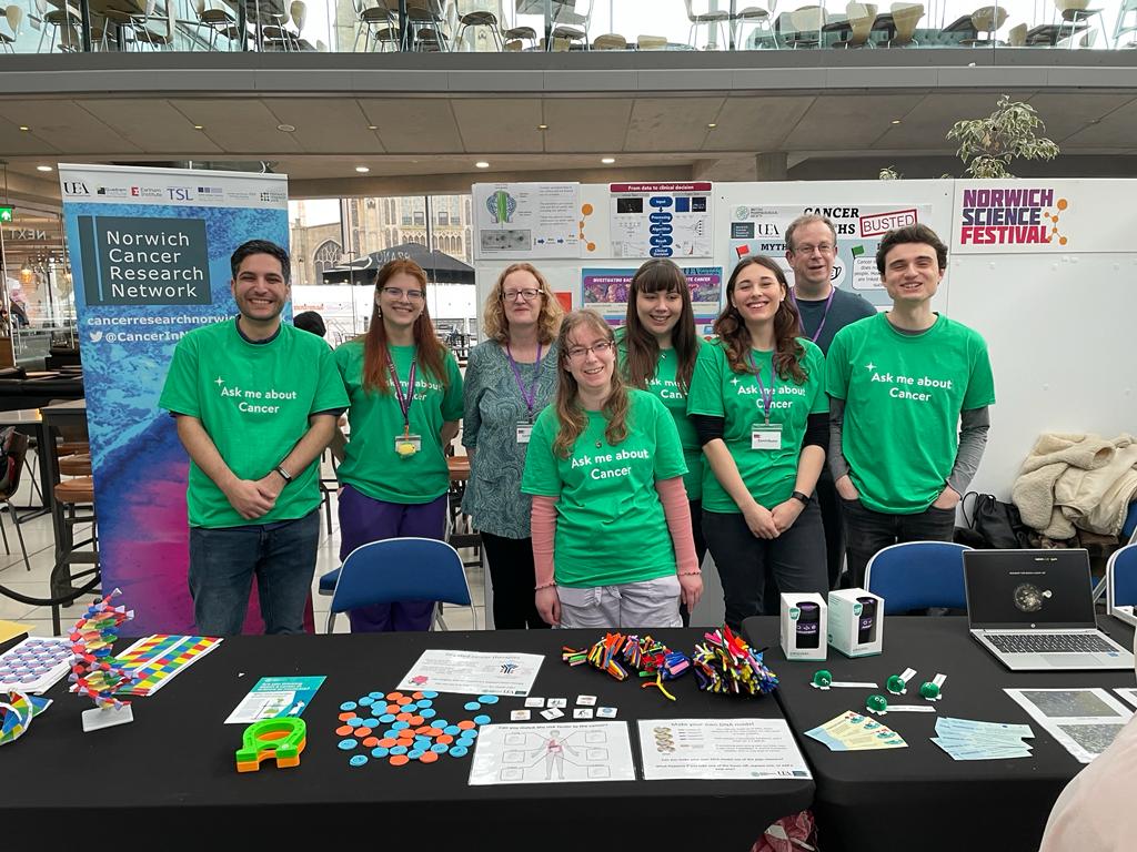 Our team is all set up and ready at @NorwichSciFest! Come and join us in The Forum to hear all about cancer medicines. @BritPharmSoc @CancerInNorwich @UEAPharmacy  #CancerResearch #NorwichScienceFestival2023
