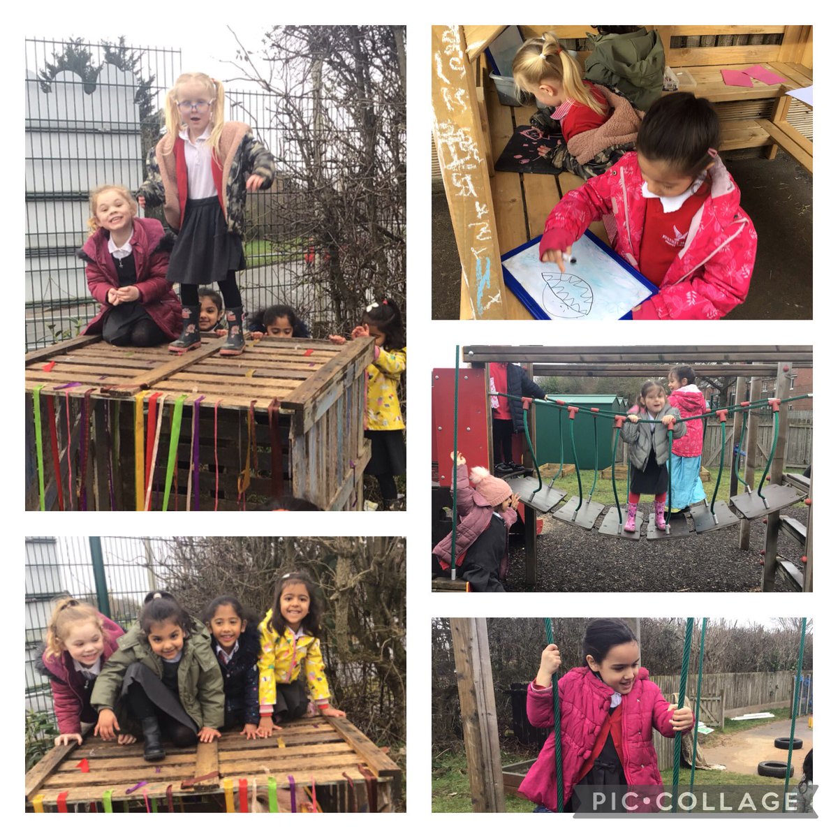 We love playing HFW bingo, this week we challenged ourselves to write the words as well as read them 💪🏽. Reading whatever next has inspired our play, we found our own rockets indoor and out and blasted off to see if we could get to the moon in time for the picnic 🚀 @kestrelmead