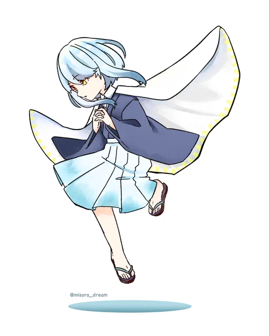 【  】だいぶ前のタグで反応頂いた子描かせていただきました!!!マントの紋様は分からなかったので素材を試してみましたありがとうございました!!! 