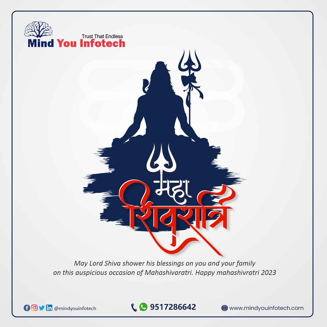 MindYouInfotech's tweet photo. Wish You ☘️#HAppyShivratri ☘️✨all of you.
#MindYouInfotech
.
.
#appdevelopment
#appdevelopers
#mobileappdevelopers https://t.co/W5V4CkGcmL