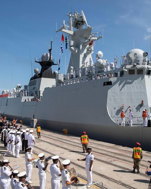 Russian Navy Guided Missile Frigate Admiral Gorshikov docks in Durban South Africa where it is to take part in drills the South African and Chinese navies. The drills began yesterday in the Indian Ocean. The Admiral Gorshikov is armed with a Zircon hypersonic missile.