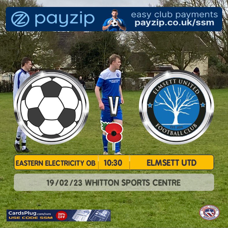 A return to league action where we look to keep our unbeaten league run going. 

📆 19th February
🆚 <a href="/EEOB_FC/">E.E.O.B</a> 
🏆 ISFL Division 1
📍 Whitton Sports Centre
⏱ 10:30am

#EUFC #UpTheElmsett 🔵⚪️