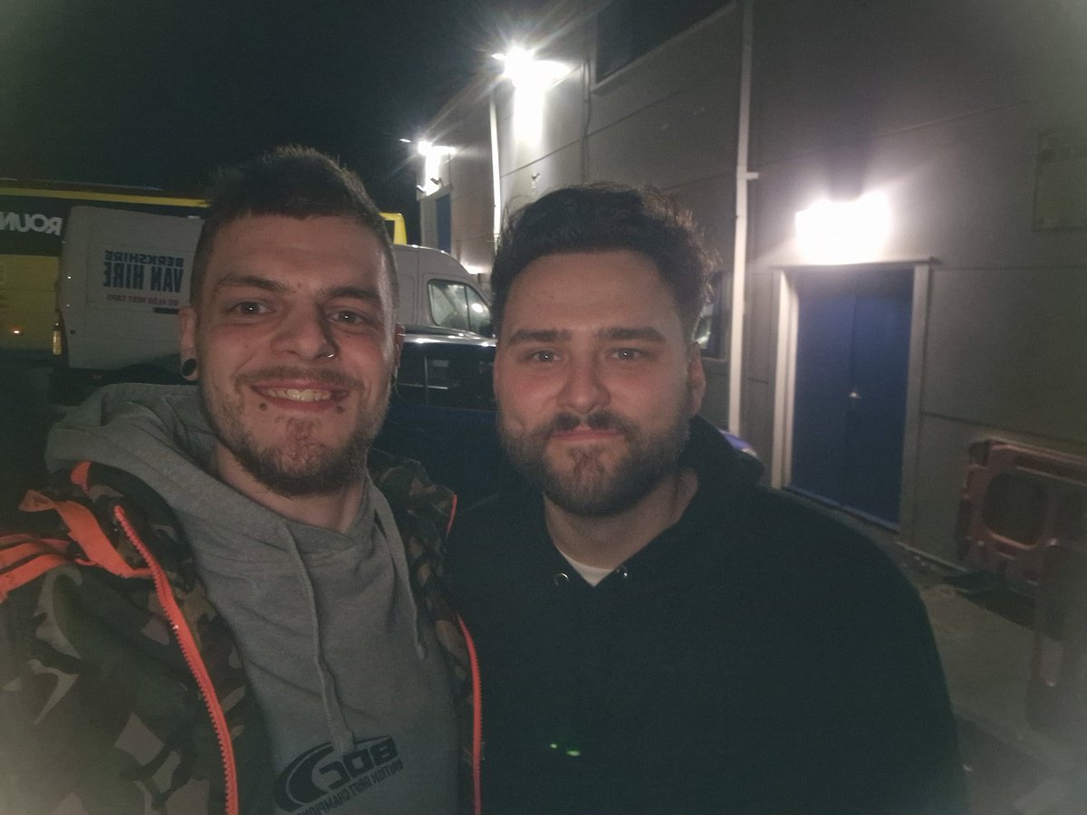 T0tallyHopeless's tweet photo. Absolutely buzzing with last night! And got to meet and say a quick hello to the amazing "Fourskins" - if you know, you know. ๐คฉ totally worth the travel and "ยฃ19.50+Booking fee" ๐คฃ incredible show lads you fxcking smashed it ๐ฅ๐ฅ #HappyHourLiveTour #RoundSheepTour #HappyHour https://t.co/kT7k8fxCAH