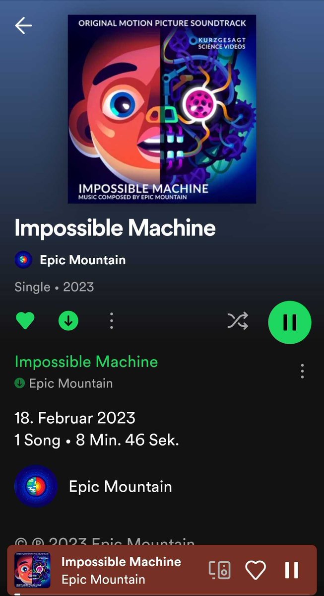 The wait is over: Impossible Machine is now on Spotify: bit.ly/3XHwxLW
...and all other streaming platforms. 
Please enjoy, download, add to your playlists and share with your friends 🫶
Happy weekend