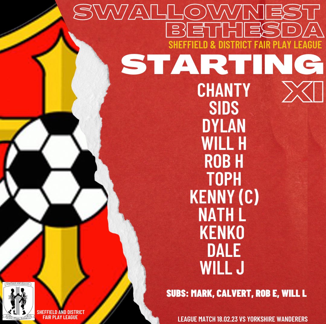 Swallownest_'s tweet photo. Your 11 today #UpTheSwall https://t.co/rcyROBKa0x
