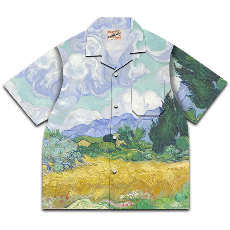「ゴッホのアロハシャツいいな  」|遠藤一同🍑 5/5【す50b】のイラスト