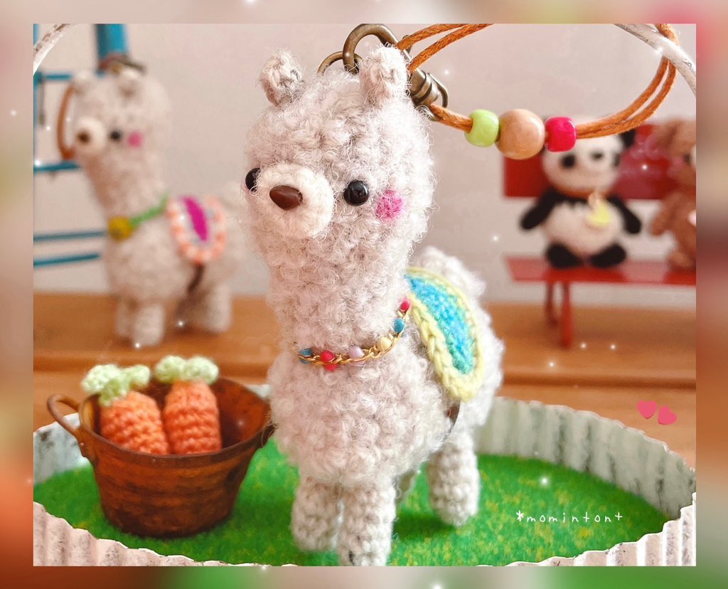 mn___3014's tweet photo. アルパカさん♪🦙♥️
 #編み物  #ハンドメイド   
 #かぎ針編み
https://t.co/NE5tajFOV9 https://t.co/ALTN3ON52Z
