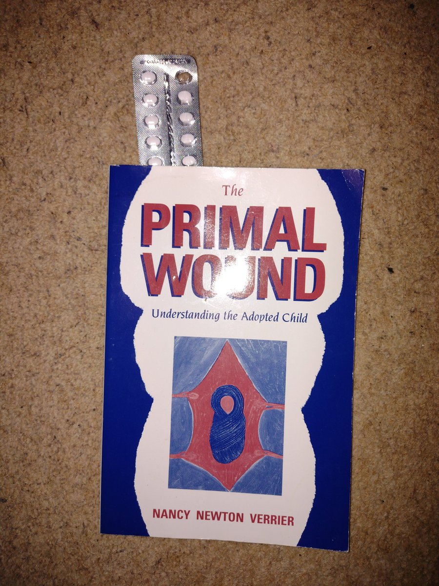 BlackSheepsView's tweet image. What's the definition of irony! Using a strip of Happy Pills as bookmark for Primal Wound!! Still not even read it yet 😸😜#adoption #ironic #adoptiontrauma