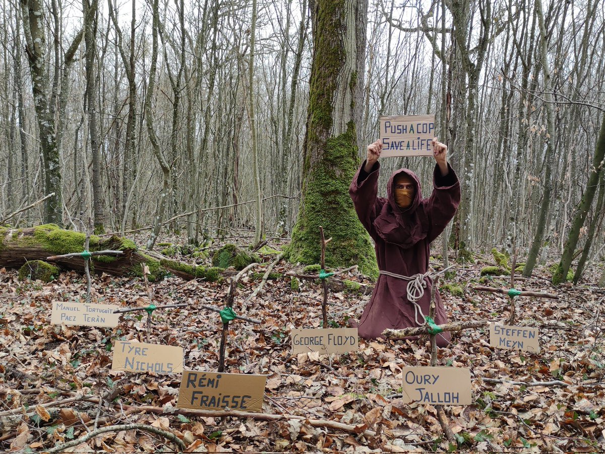 " Push a cop
Save a life ". 

(Mönch von #Luetzerath)

#remifraisse
#ouryjalloh
#GeorgeFloyd 
#Tortuguita 
#paezteran
#TyreNichols 
#steffenmeyn 

All all others...