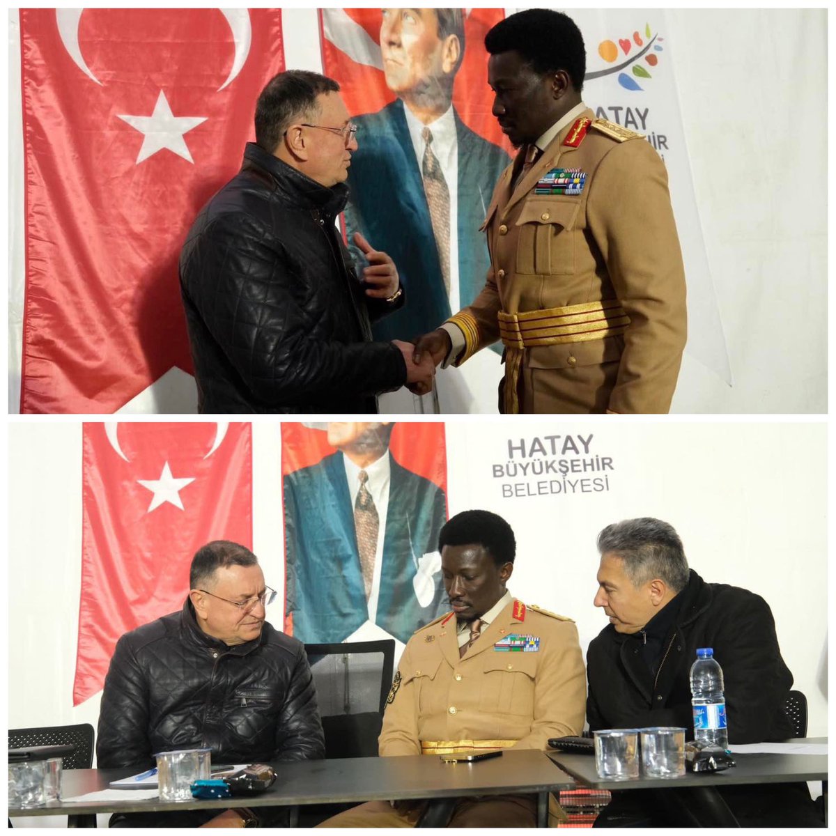 Jacob freedom Ceasar donates to the Mayor of Hatay,Turkey as part of contributions to the city after the earthquake disaster.🇹🇷 🇬🇭