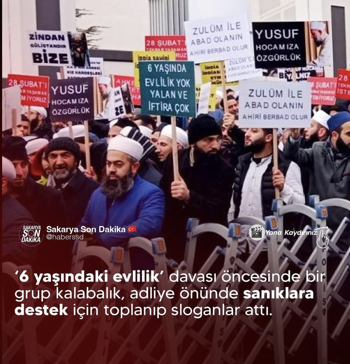 zehra_black's tweet photo. Üniversite öğrencileri seslerini duyurmak istediğinde öğrenciler ters kelepçeleniyor 6 yaşındaki çoçuğun evlilik davasında ise bir polis yok ve rahatça protesto ediyorlar keşke bu özeni günümüz gençlerine de gösterseniz yazık @erolozvar #YuzYuze #NisandeğilMart #açıklama https://t.co/PwH0Vzuqfq