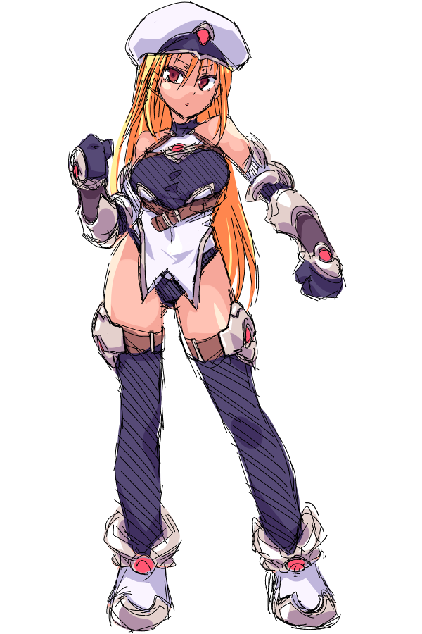 胸部を黒くってのは頻繁にやり過ぎてるから今回は回避したい……んだけどこっちの配色もいいなぁ
逆に帽子とか被せたこと全然ないからそれはアリかも 