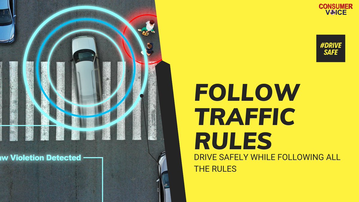 ConsumerVoiceIn's tweet photo. Following traffic rules is a way to keep yourself and others' safe on road. Be responsible and safer on roads.
#RoadSafety #TrafficRules #MVAA 
@MORTHIndia @MORTHRoadSafety https://t.co/uWVKZzYOTA