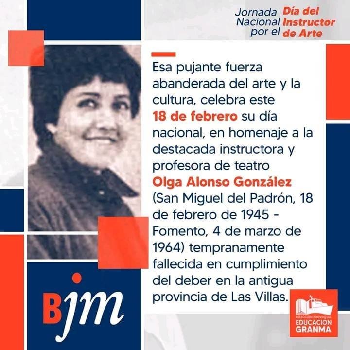 Hoy 18 de Febrero se instituyó en Cuba día del Instructor de arte, llegué a todos los que ejercen está profesión nuestra felicitación  éxitos en lo que hacen
#TenemosMemoria 
#JuntarYVencer 
<a href="/UlisesGuilarte/">Ulises Guilarte de Nacimiento</a> 
<a href="/DiazCanelB/">Miguel Díaz-Canel Bermúdez</a> 
<a href="/Rafael_Perezgtm/">Rafael Pérez Fernández</a> 
<a href="/ArletyBarazal/">Arlety Barazal Gutiérrez 🇨🇺</a> 
@CubaCentral <a href="/PartidoPCC/">Partido Comunista de Cuba</a>