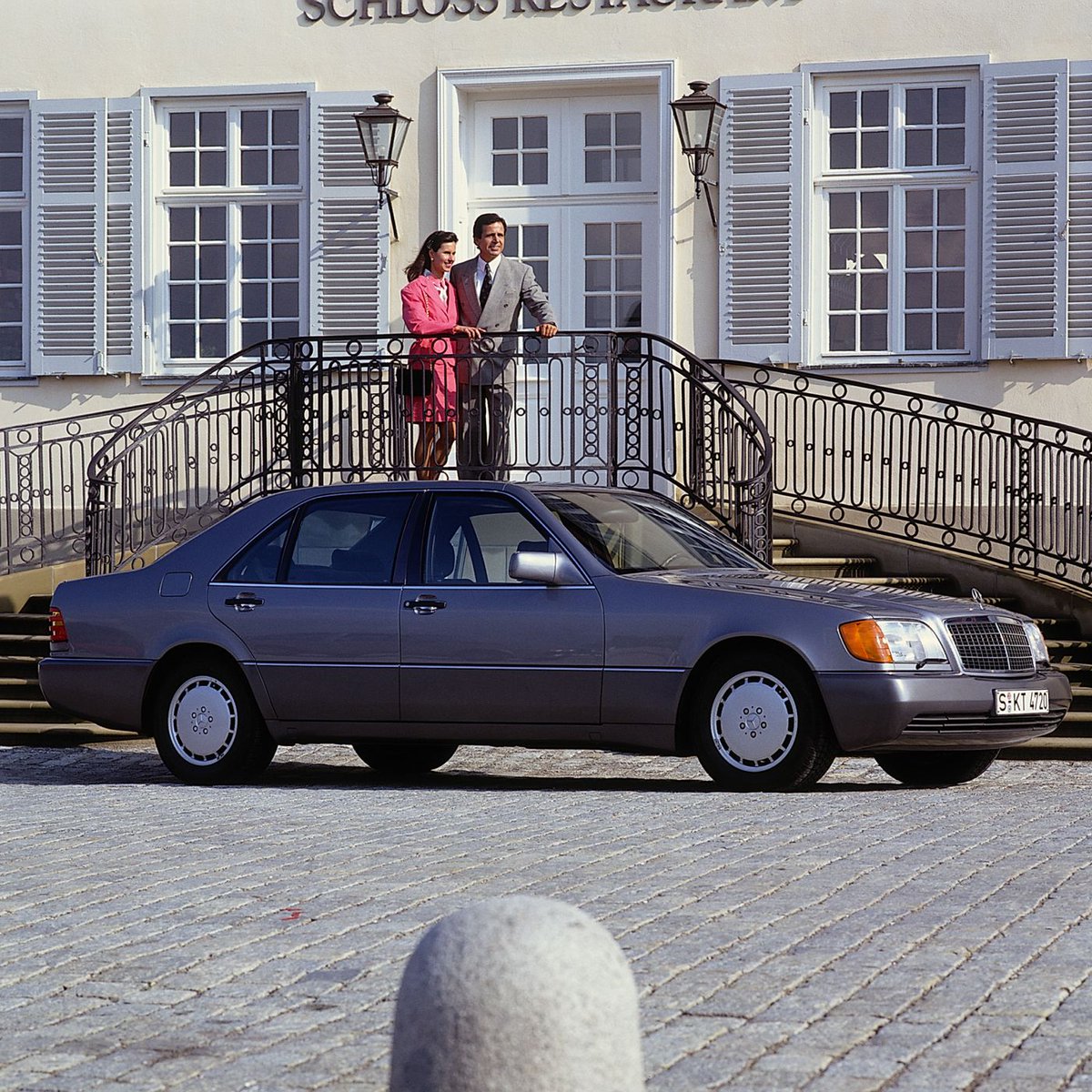 📸 Our marketing department has had several models photographed in front of this Castle Solitude staircase over the decades. #MBclassic