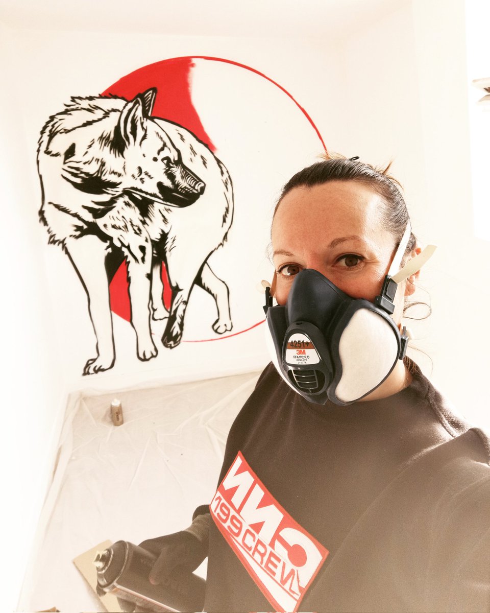 OneVeneno's tweet photo. Hyena created for an Airbnb gallery in which several female street artists will take turns painting. The venue will open its doors on Women's Rights Day.
Thanks to #whosthatgirlcollectif and Fiona.
#Veneno #CNN199 #graffiti https://t.co/onUfXyYgh7