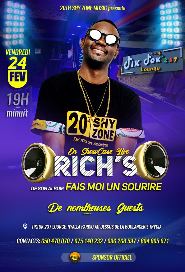 Hi la team, le label de musique 🎵 20th shy zone musique vous invite à ce show. A ne pas manquer. Toutes les infos sur l'affiche.