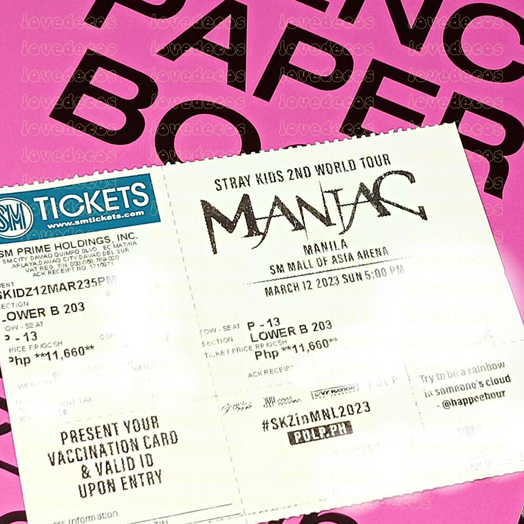 lovedecos's tweet photo. wts lfb ph 🎧

MANIAC IN MANILA DAY 2 (march 12)
section: lower b 203
row &amp; seat: P-13

𓏸 ₱11,660 (₱100 off if payo)
𓏸 ₱5830 dp (non-refundable), ₱5830 after 3 days
𓏸 can ship physical tix / meetup (davao)

more deets below!

skz stray kids con concert mar pulp lower box https://t.co/hTRjx3aHpS