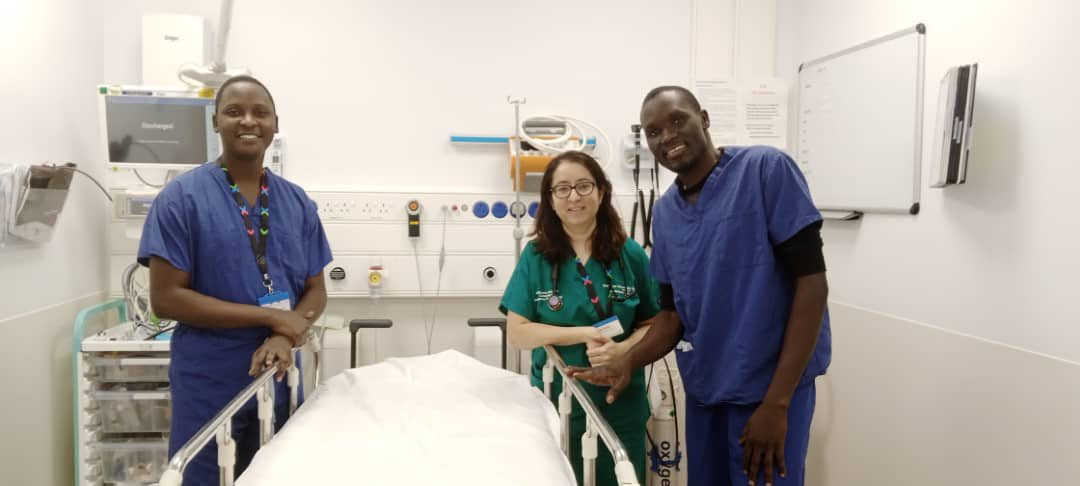 Delighted to have had the opportunity to host @RCEMGlobal sponsored visiting Emergency Medicine fellows Joseph and Jacob as part of the @UUKHAhealth SCALE program at my hospital @ChelwestED @EmedUg