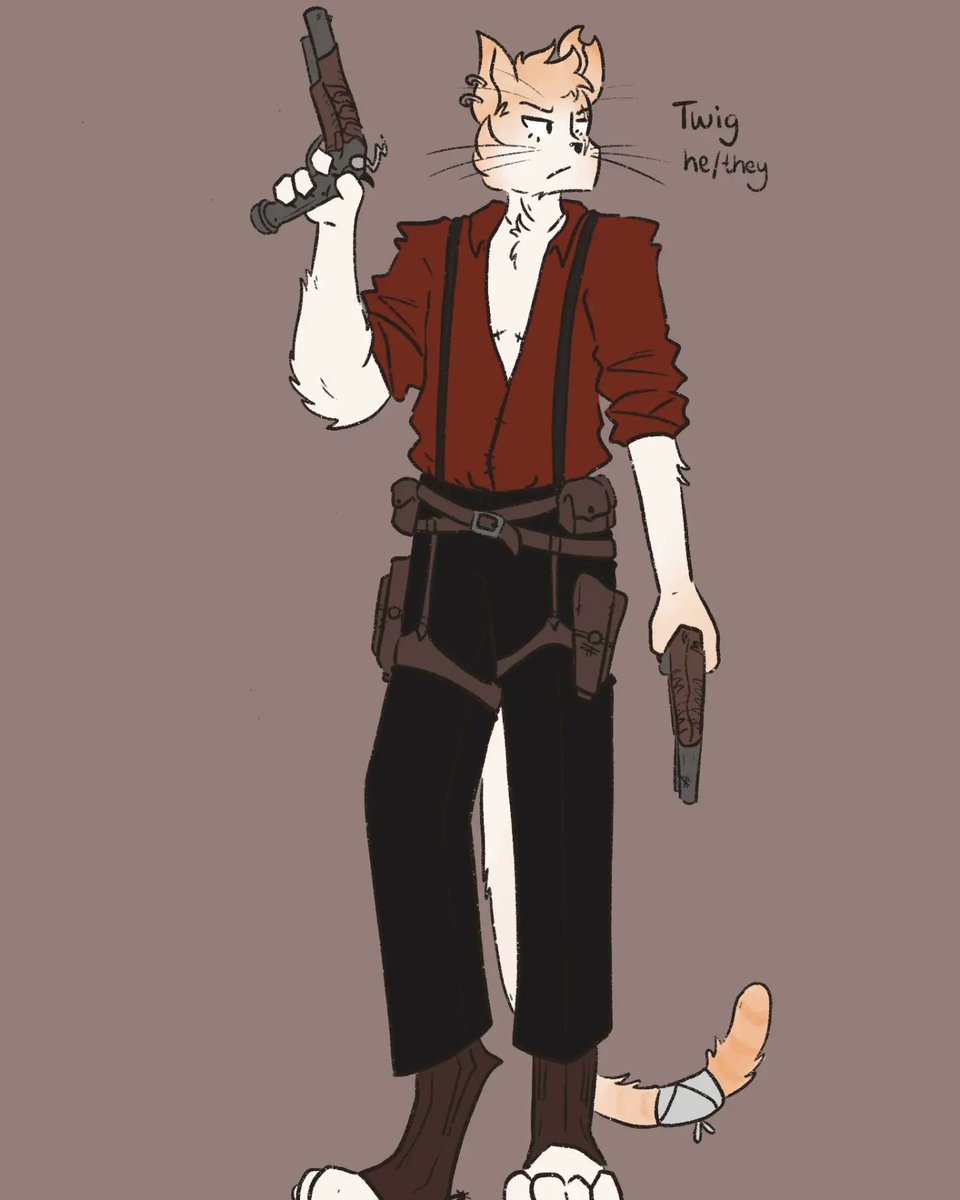 clean_marsalt's tweet photo. Twig <3
I joined a new campaign and therefore need a new character!! Enter twig!!
Twig is a cowboy and he will shoot you if you move.
.
.
[#dndart #dnd5e #characterdesign ] https://t.co/mEqNo5ODBS