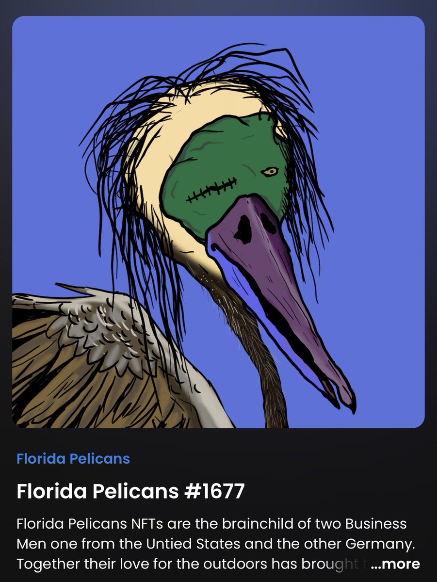 got the #floridapelicans from @Crypto_Sike69 giveaway event, Oxepeeps on fire 🔥 thanks 🙏 

peeps collection ⬇️

opensea.io/collection/0xe…

peeps to the moon ⬇️

opensea.io/assets/MATIC/0…

florida pelicans collection ⬇️

opensea.io/collection/flo…

#NFTCommuntiy