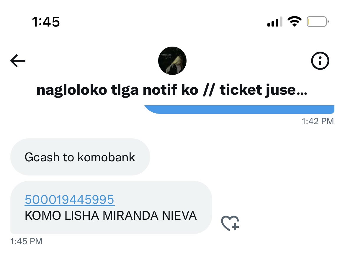 Sakurao_0_'s tweet photo. SCAMMER ALERT!!!

Pwede pareport ang taong to, bumili ako ng westlife ticket tas blinock na ako😭😭😭 https://t.co/AC4kf0qFWu