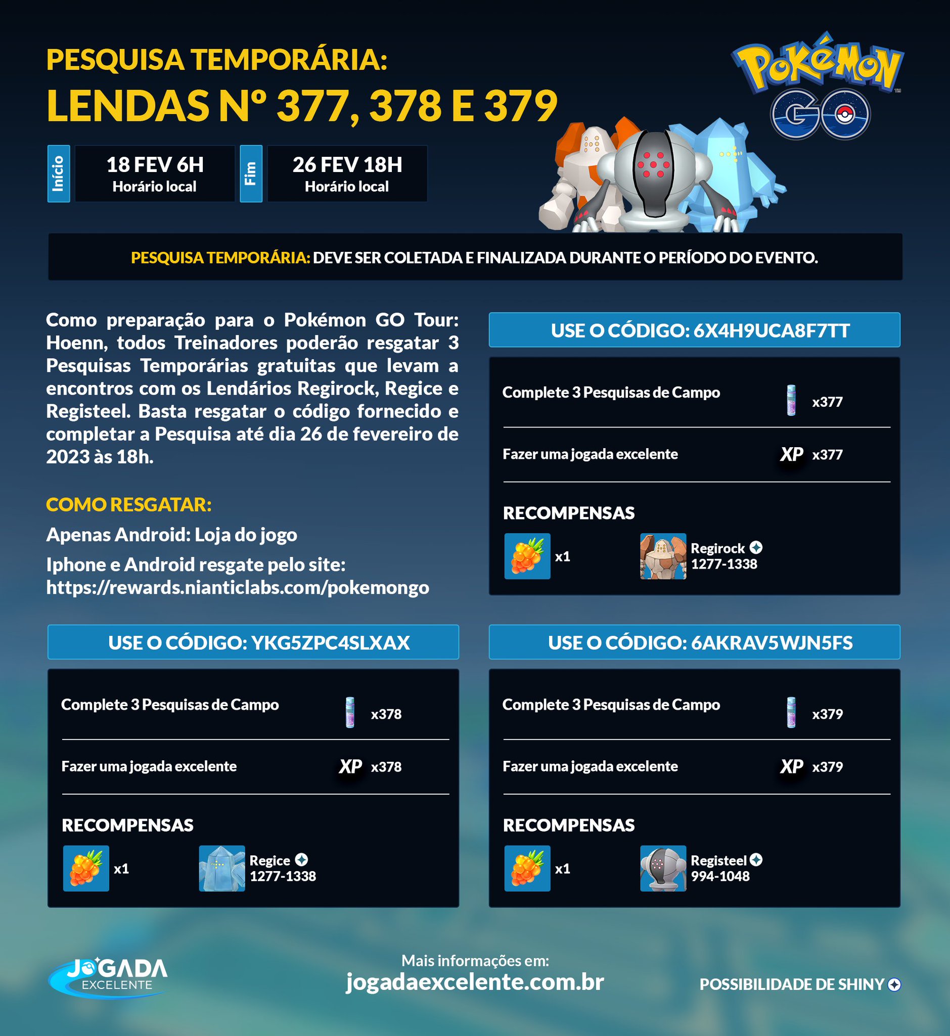 Resgatar códigos de oferta — Pokémon GO Centro de Apoio