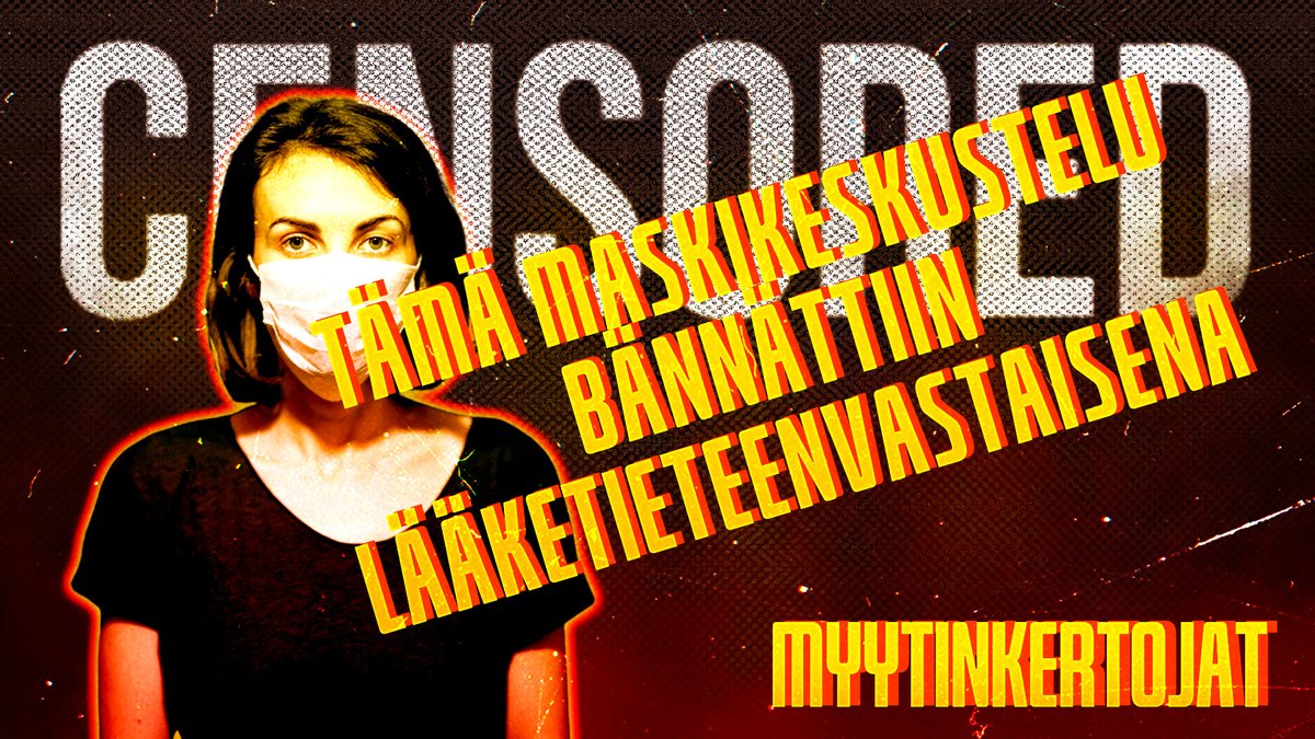 myytinkertojat's tweet photo. Tämä maskikeskustelu bännättiin YouTubesta lääketieteenvastaisena syyskuussa 2020. Miten sitten kävikään? https://t.co/kmAyj6e2y0 #maskipakko #maskitkunniaan https://t.co/EmKm9gmYuH