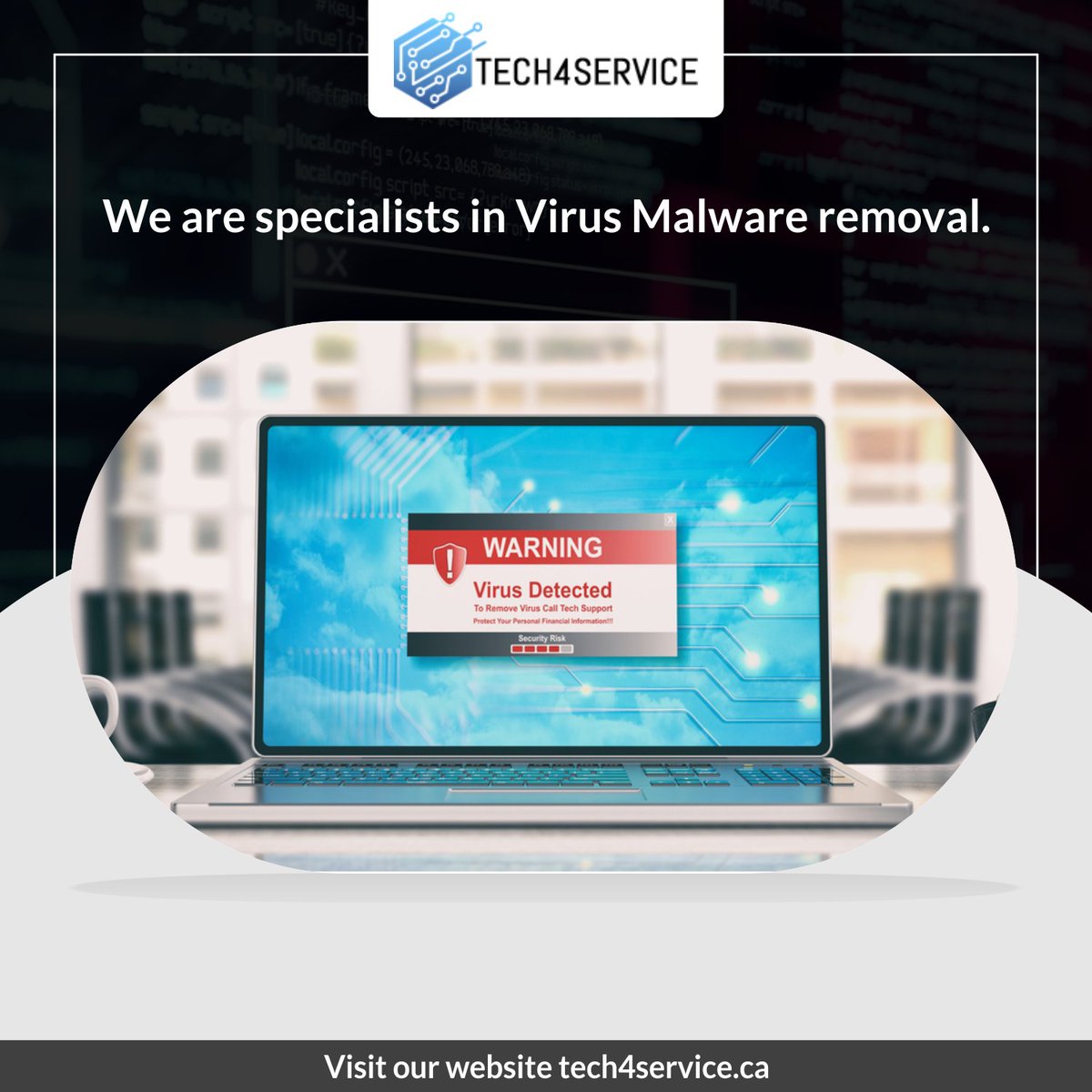 tech4service's tweet image. Malware and viruses are becoming more and more prevalent on computers. There is no way to guarantee that your firewall or computer security software will keep you safe from every threat.

#virous #virusremoval #ComputerRepairing #alldevicesupport #remoteservices #edmonton #Canadá