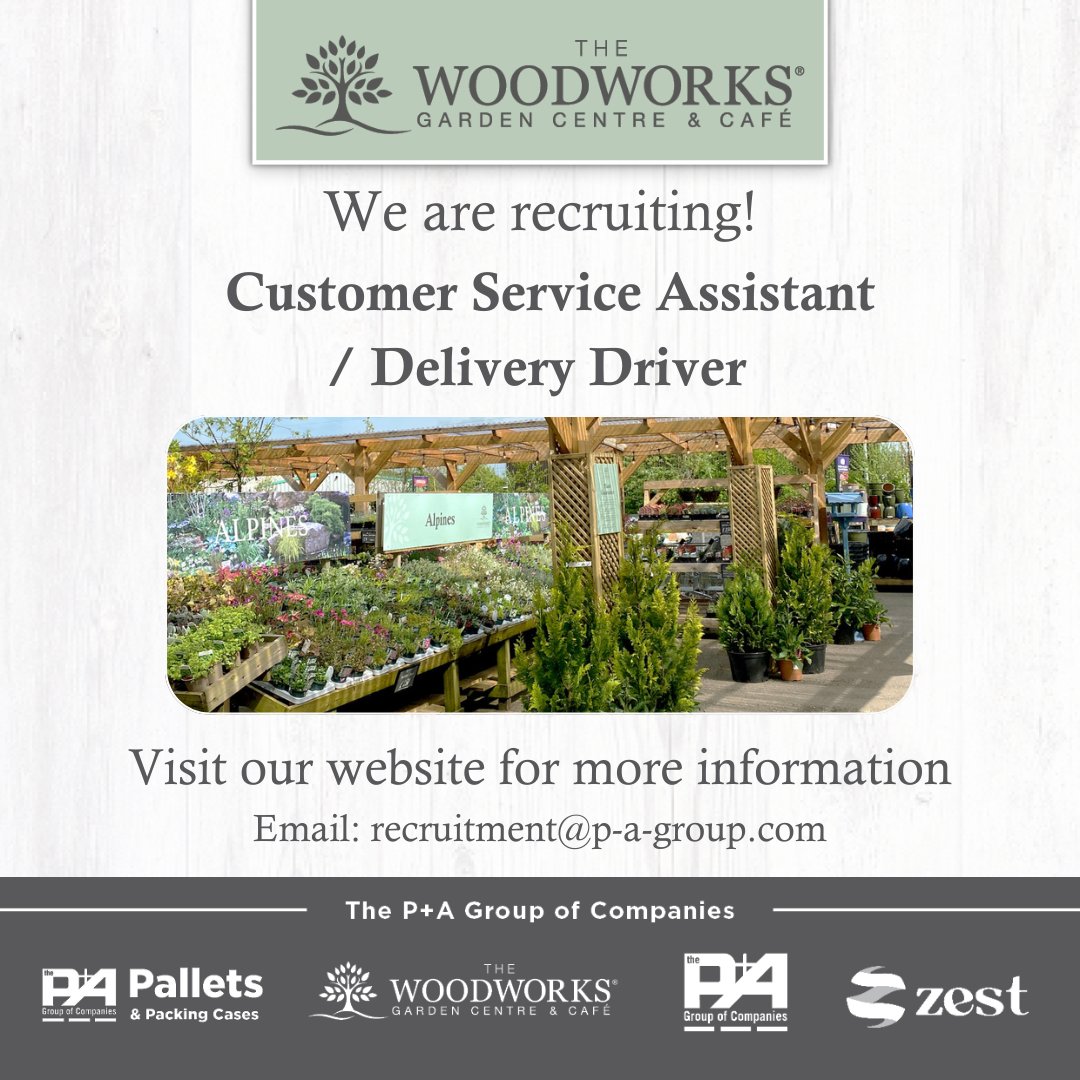 If you haven't already heard, we are recruiting!

To find out more about this role, please visit our website: bit.ly/3YLVNli

#Flintshire #Jobs #NorthWalesJobs #NorthWales #GardenCentre
