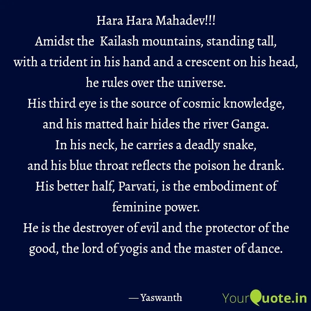 #23
Here is the 23rd post in #BEHOLD Series-BEacon of HOpe Lightening amid ocean of Darkness, on eve of #Mahashivratri2023