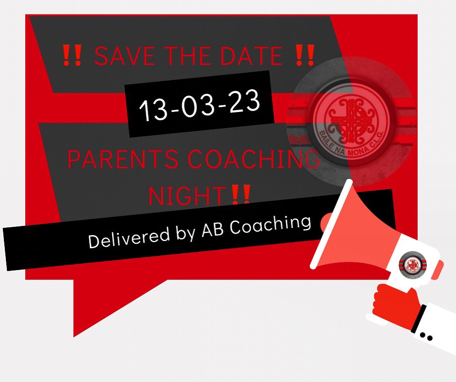MoortownGAC's tweet photo. 🔴⚪️ SAVE THE DATE 🔴⚪️
A parents coaching night, delivered by AB Coaching has been scheduled.
🗓️13th March
⏰ 19:30

More details to follow. https://t.co/TaAmOhzPZQ