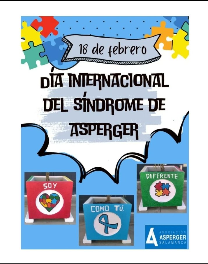 #18Feb #DiaInternacionalAsperger 
Por el reconocimiento de la #DiscapacidadSocial #NingúnTeaSinDerechos
#Asperger #neurodiversos #neurodivergente