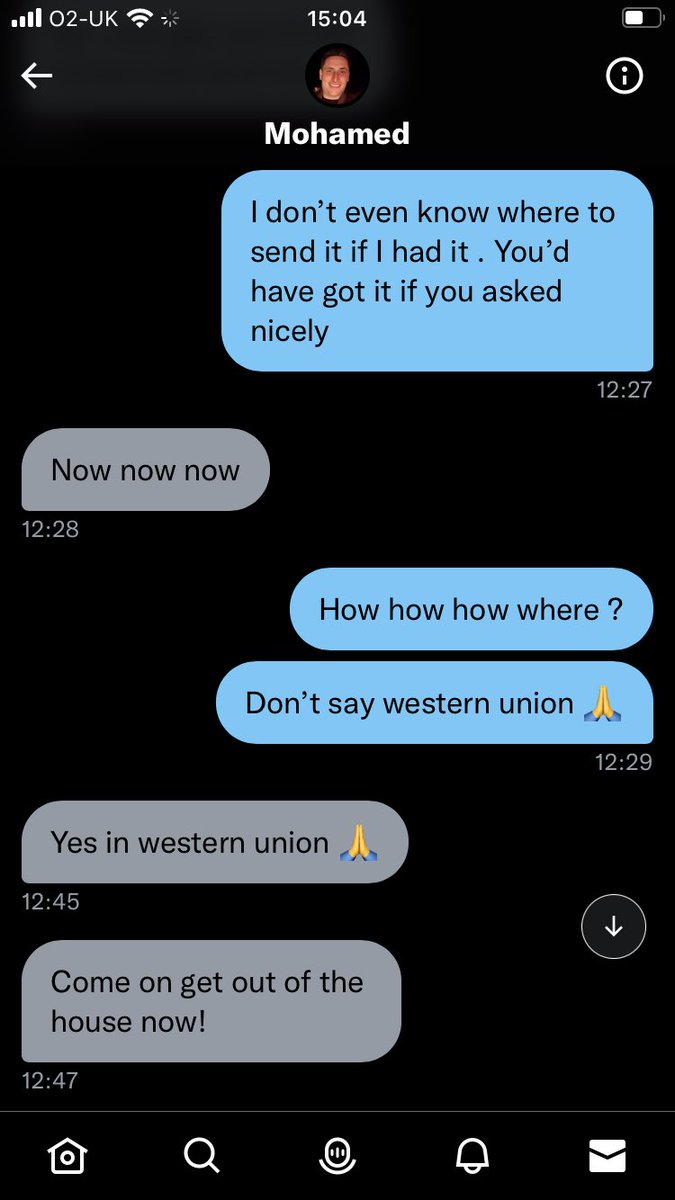 Lin11W's tweet photo. Just reported again. This was yesterday on an account he was unaware was mine . He’s dangerous. Reported to Tunisian police and cyber crime https://t.co/cFKyOLennN