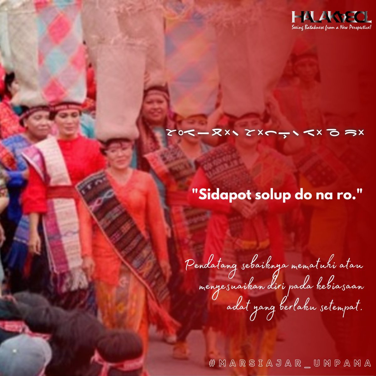 halak__toba's tweet photo. #marsiajar_umpama #13
"Sidapot Solup do na Ro."
#halakbatak #toba #halaktoba #batakzone #belajaraksara #aksarabatak #budaya #adat #poda #sipaingot #sastrabatak #bataknese #batakhits #bataknesia https://t.co/ulHOipIfM6