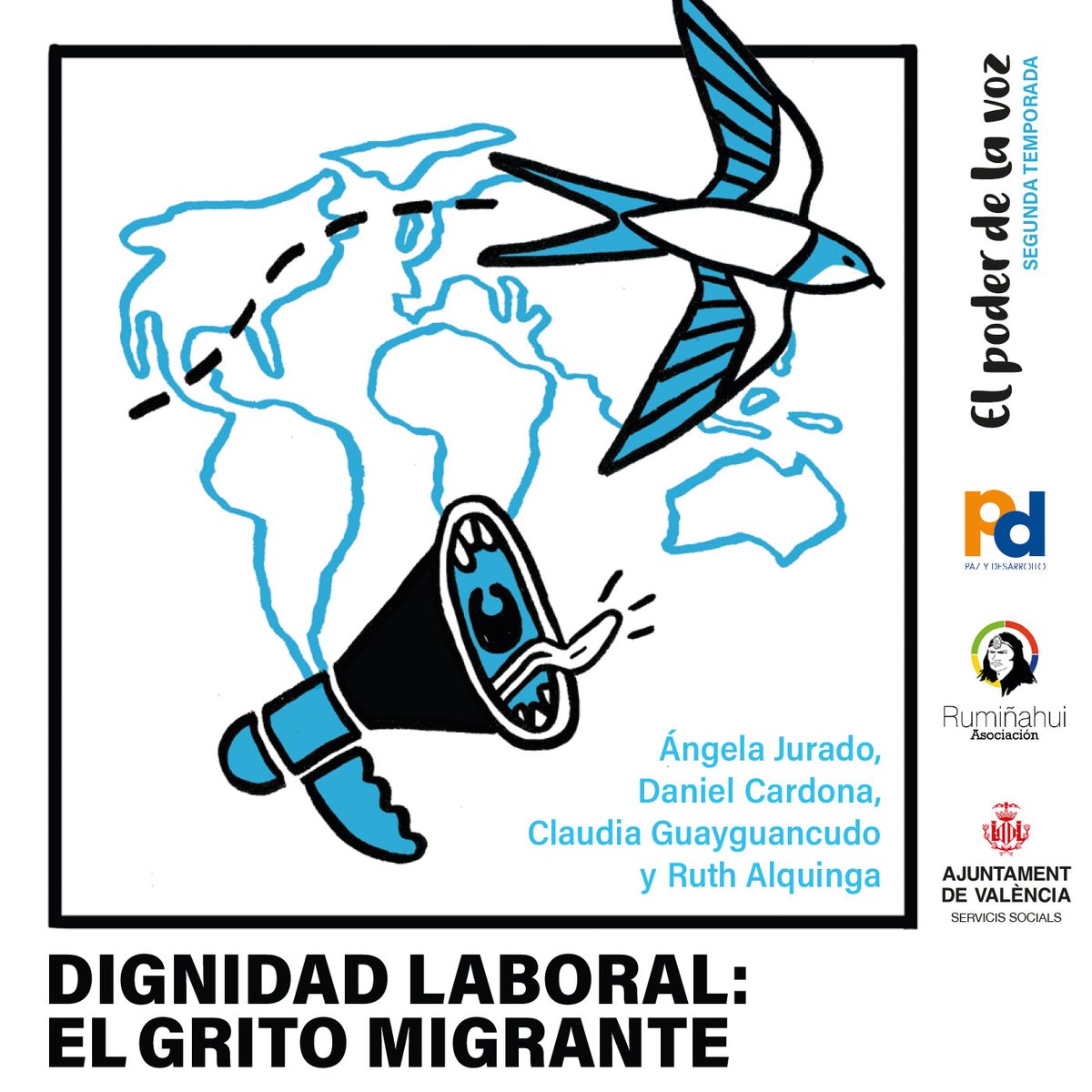 pazydesarrollo's tweet image. ¿Todavía no has escuchado el segundo episodio de #ElPoderdelaVoz? 🎙️

📢 &quot;Dignidad laboral: el grito migrante&quot; es el resultado del trabajo de Ángela, Claudia, Ruth y Daniel por el reconocimiento de los derechos laborales de las personas migrantes.

🎧 open.spotify.com/show/2VlVhNRpE…