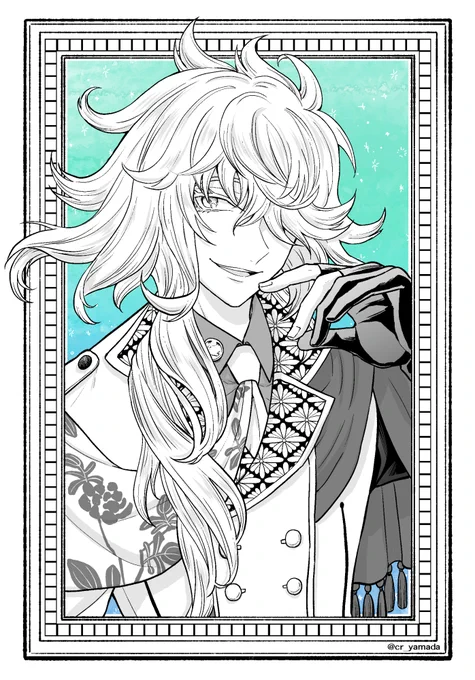 禺伝出陣メンバーを描きたくて自本丸男士に集まってもらったけどネタバレ要素を入れたくなくてとりあえずカッコイイポーズしてもらった絵 