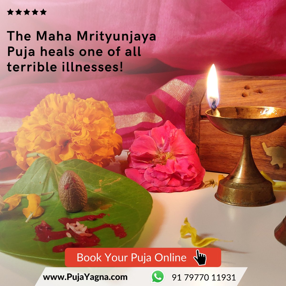 The Maha Mrityunjaya Puja heals one of all terrible illnesses!

To book it online, visit pujayagna.com/products/maham…

#bookforpandit #onlinepoojan #onlinepoojabooking #भक्ति #bhajan #kirtan #vedicchanting #vedicmantra #onlineconcert