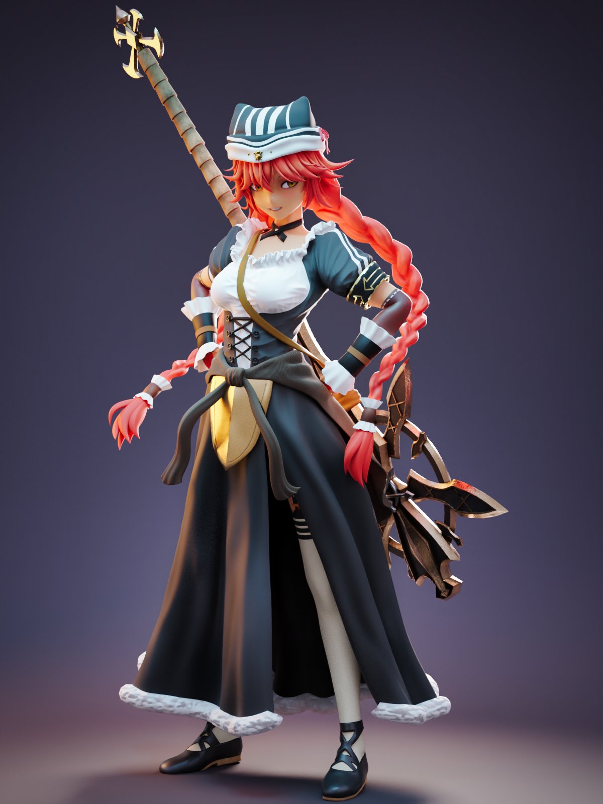 オーバーロード ルプスレギナフィギュア 背景パーツ付き限定 オーバー