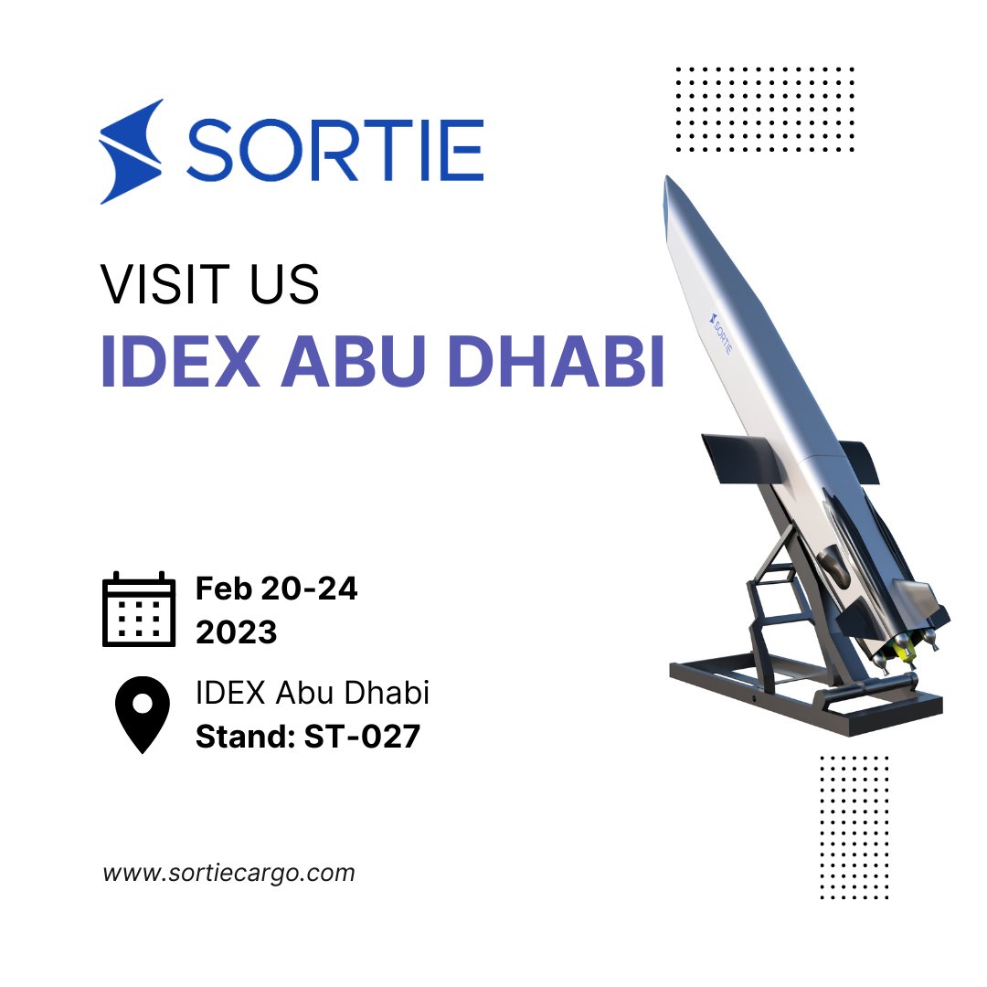 Sortie has qualified to present for the Pitch Competition Preliminary at IDEX 2023 Abu Dhabi! 
Do not forget to visit us and be informed about the new generation unmanned aerial vehicle technologies.
#abudhabi #fair #exhibition #idex #idex2023 #sortie #autonomous #aircraft #idex