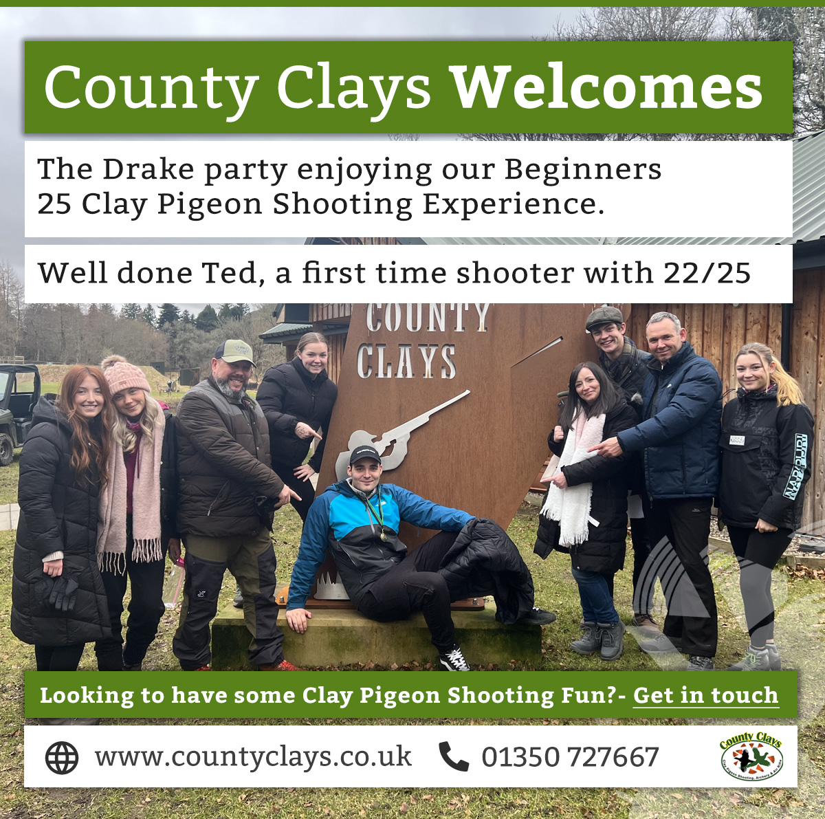 Countyclays's tweet photo. County Clays had the pleasure of welcoming the Drake group this past week - Congratulations to Ted for winning our Top Shot medal.
Looking to book your outdoor clay pigeon shooting experience?
Get in touch for details countyclays@gmail.com – 01350 727667 https://t.co/A03kaLdqMS