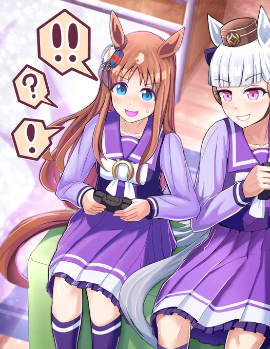 グラスワンダー誕生日おめでとう!
#ウマ娘 #グラスワンダー 
(過去絵再掲)
いつもスペちゃん追っかけの描写ばっかりしてごめんね 
