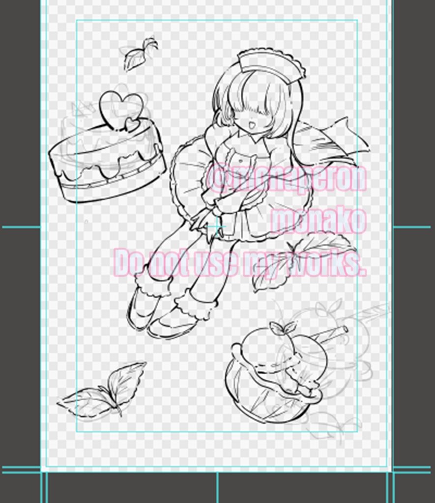 【絵進捗】ふぁぼれた新作もじわじわ進めてます~。創作メカクレちゃんで二色刷り風便箋が作れたら...! 