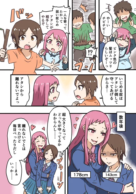 人の成長は誰にも予測できない…というテーマで 別の二人の漫画です 