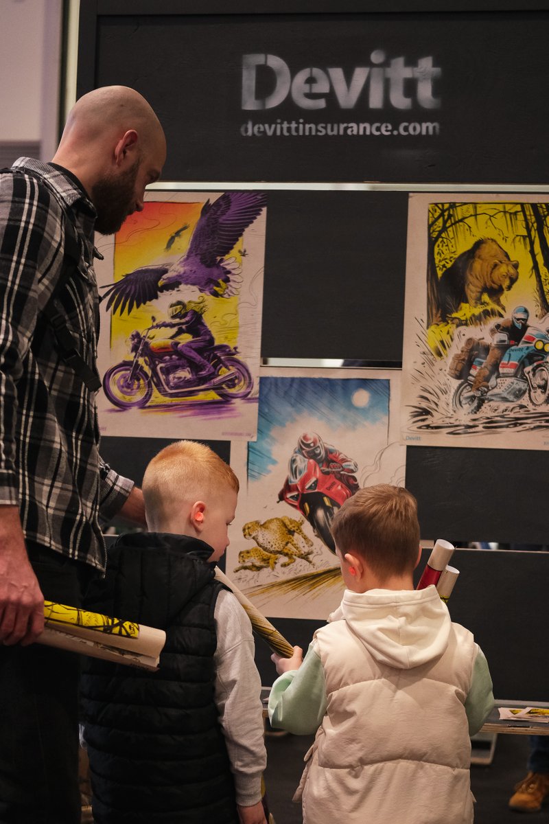 DevittInsurance's tweet photo. Brighten up your garage, office or bedroom with one of these exclusive motorcycle prints by @Adi_Gilbert, available for free on our London Motorcycle Show stand.
#99SecondsStudio #DevittInsurance #LMS2023 #MCNShow https://t.co/xFTjyaURMl