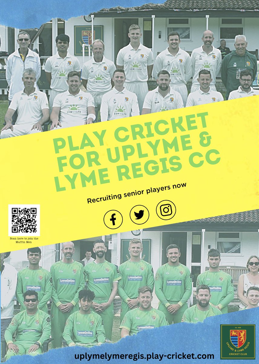 Recruiting now for the upcoming season for all ages. League, Friendlies, T20s aplenty, 5-11 year olds every Friday evening. Annual Tour to Wales. Please get in touch to be a part of a great 2023! 🏏😃
