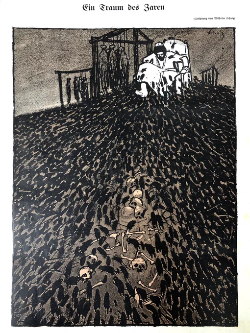 « Un rêve du Tsar », Simplicissimus, septembre 1906, Wilhelm Schulz 