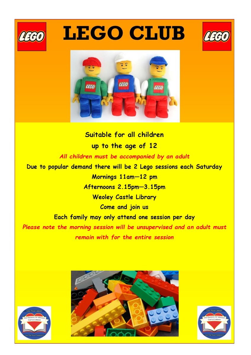 Due to its amazing popularity we now offer an additional Lego club on Saturday mornings.