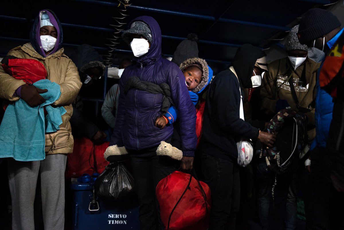 XimenaBorrazas's tweet photo. In the early hours of Saturday 18 February, the 31 migrants rescued on 15 February 33 miles off the Tunisian coast by the Spanish humanitarian ship Aita Mari disembarked in #Civitavecchia.

#SearchAndRescue #SARMalta https://t.co/JMJsBrt4MG